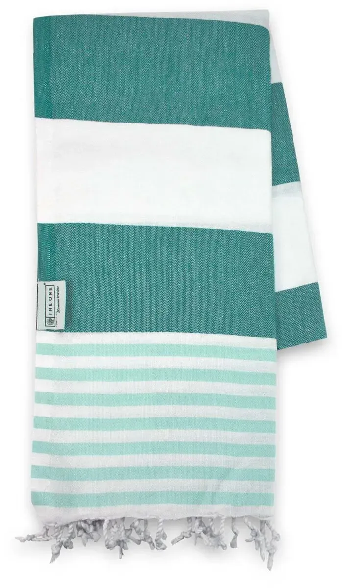The One Towelling Hamam Handtuch 'Marine' Hamam Marine petrol/mint one size