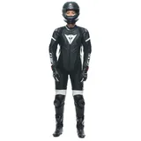 Dainese Grobnik Perforierter Lederanzug - Black / Black / White - 54