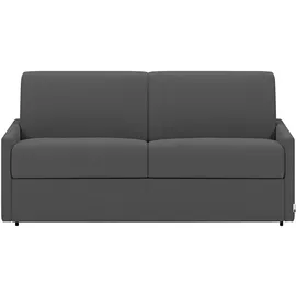 vente-unique Schlafsofa 3-Sitzer - Liegefläche: 140 cm - Matratzenhöhe: 22 cm mit Memory Schaum - Stoff - Grau - CALIFE