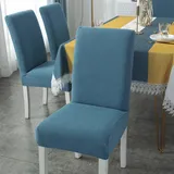 6-teiliger Stretch-stuhlhussen-set, Strapazierfähige Esszimmerstuhlhussen, Stuhlhussen Für Partys, Hochzeiten, Geburtstagsdekorationen Usw. (blau)