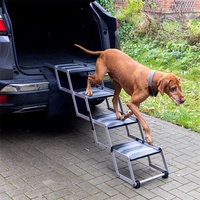 Hundetreppe 4-stufig, faltbar - Auto-Einstiegshilfe für Hunde