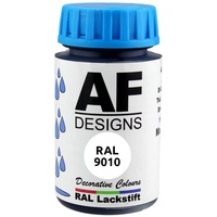 Alex Flittner Designs Lackstift RAL 9010 REINWEISS glänzend 50ml Holz Metall Möbel Bad Retuschierlack Reparaturlack