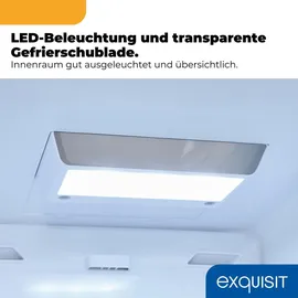 Exquisit SBS39-440E Side-by-Side (372 l, 2000 mm hoch, Weiß)