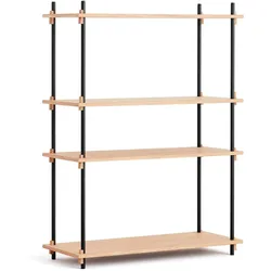 MOEBE - Shelving System, Medium Single, Eiche geölt / schwarz