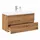vidaXL Waschbeckenunterschrank mit Einbaubecken Artisan-Eiche