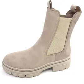 TAMARIS Damen Chelsea Boots, Frauen Stiefeletten,TOUCHit-Fußbett,Bootee,Booties,halbstiefel,Kurzstiefel,uebergangsschuhe,Taupe NUBUC,40 EU