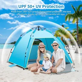 luxuskollektion Strandmuschel Automatisches Pop-Up Zelt UV-Schutz