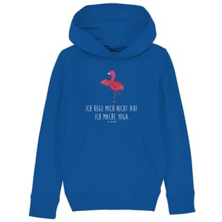 Mr. & Mrs. Panda Hoodie 12-14 Jahre (152/164) Flamingo Yoga - Royal Blue - Geschenk, Rosa, Ki (1-tlg) blau 12-14 Jahre (152/164)