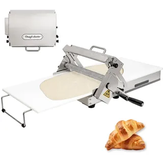 Teigausrollmaschine Für Zuhause Croissant-laminiergerät Faltbare Edelstahl-Teigmaschine Mit Einstellbarer Dicke,Für Croissants, Pizza Und Pasta, Antihaftbeschichtung Aus Lebensmittelechtem (Model 400)