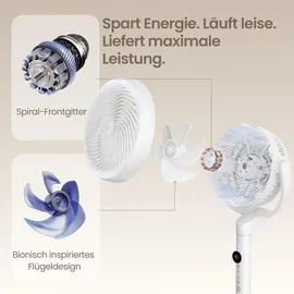 Songmics TV35 80 cm Standventilator Weiß
