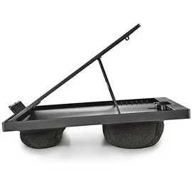 ngs LAPNEST - Multifunktionaler und ergonomischer Laptopständer für bis zu 15,6" mit gepolsterter Basis, verstellbar in 8 Höhenstufen