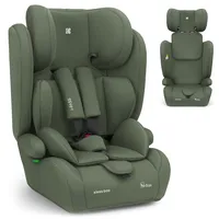 KikkaBoo Auto Kindersitz 9-36 kg i-PASS, Kindersitz ab 1 Jahr, Gruppe 1/2/3, 76–150 cm (15 Monate - 12 Jahre), i-Size, 13-fach verstellbare Kopfstütze, Armeegrün