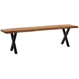 Wohnling Sitzbank Akazie Schwarz 160 x 40 cm