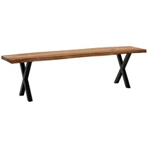 Wohnling Sitzbank Akazie Schwarz 160 x 40 cm