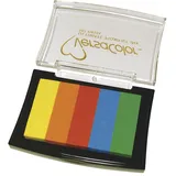Rayher Stempelkissen Versacolor gelb/orange/rot/blau/grün 7,5 x 4,7 cm,