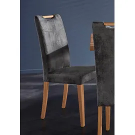 Home Affaire Esszimmerstuhl Roberta Mikrofaser grau 2er Set