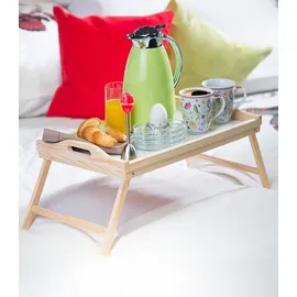 Zeller Present Tablett, Betttablett, Kiefer, ca. 50 x 30 x 24,5 cm, Serviertablett mit klappbaren Beinen