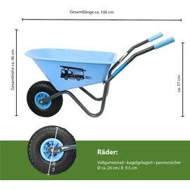 Baumarktplus Schubkarre Feuerwehr blau