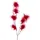creativ home Tischvase CREATIV HOME "Vase mit Federzweigen", weiß (weiß, rot), H:27cm Ø:7,5cm, Keramik, Vasen, für die moderne Einrichtung