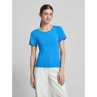 RICH & ROYAL T-Shirt mit Strukturmuster, Royal, M