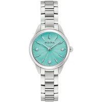 BULOVA Quarzuhr, Armbanduhr, Damenuhr, Edelstahlarmband, analog, silberfarben