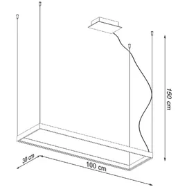 Sollux Lighting Hängelampe Pendelleuchte Esszimmerlampe weiß LED Alu Wohnzimmerleuchte eckig