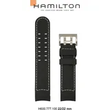 Hamilton Silikon/Kautschuk Khaki Navy Band-set Kautschuk-schwarz-22/22 H691.777.100 - schwarz