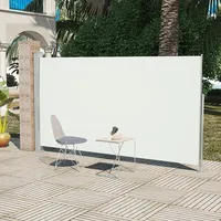 vidaXL Seitenmarkise 160x300 cm Cremeweiß