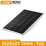 120W Solarmodul Solarpanel PV Solarzelle Monokristallin Photovoltaik Wohnmobil 0% MwSt