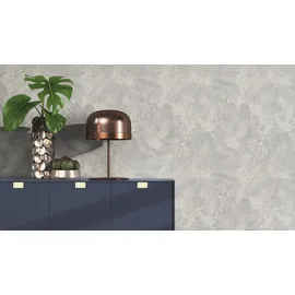 Rasch Textil Vliestapete 509250 Tapete Blumen Floral 1005 Cm Rasch Selection Grau