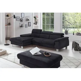Cotta Ecksofa Komaris, Ecksofa, wahlweise mit RGB-LED-Beleuchtung und Bettfunktion/Bettkasten, grau