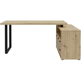 Forte Eckschreibtisch Goldsboro Eiche / Braun