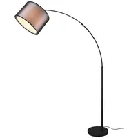 Trio Bogenleuchte Burton Grau/Schwarz max. 10 Watt