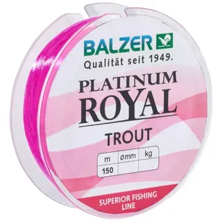 Balzer Platinum Royal Trout Schnur - 150m monofile Angelschnur, Durchmesser/Tragkraft:0.19mm / 4.6kg, Farbe:Pink