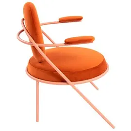 Paperflow meet powered by PAPERFLOW Sessel SATURNE rost rosa Stoff, 2 St.