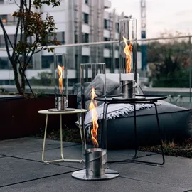 höfats Tischfeuer SPIN Ø 120 cm Silber