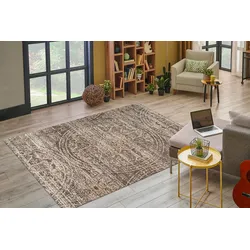 Teppich KAYOOM "Davis 425", beige, B:120cm H:12mm L:170cm, Polyester, Teppiche, edles Design, pflegeleicht, neutrale Farben