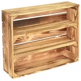 CHICCIE Holzkiste 50 x 40 x 15 cm 3-tlg. braun