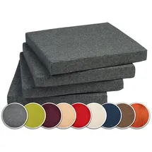 sunnypillow Sitzauflage 40 x 40 x 5 cm grau 4-tlg.