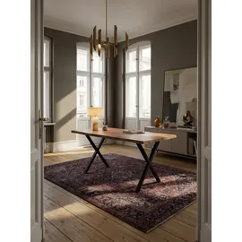 KADIMA DESIGN Schreibtisch XL Professional 180x90 Akazie Massiv Goldbraun-Schwarz Baumkante Büro Design Kreta Kollektion Kadima Design