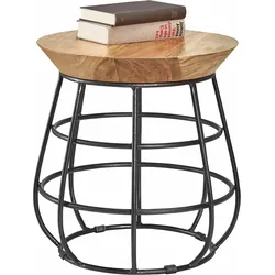 Home affaire Beistelltisch, mit Metall-Gestell Home affaire braun/dunkelgrau
