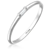 Elli Premium Verlobungsring Stabelring Topas Rechteck Verlobung 585 Weißgold weiß 54 mm