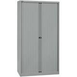 BISLEY Rollladenschrank EuroTambour, 5 OH, Metall, Sl355 Rollladen/Korpus silber 4 Fachböden 100,0 x 43,0 x 198,0 cm