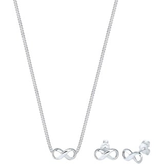 Elli Kette Stecker Infinity Symbol Endlos 925 Silber Schmuck-Set Damen