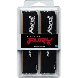 Kingston FURY Beast DDR5 6400MT/s 32GB Kit (2x16GB) CL32 Schwarz KF564C32BBEK2-32