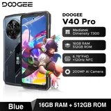 Globale Version DOOGEE V40 Pro 5G Robustes Telefon 6,78 Zoll 120 Hz 16 GB + 512 GB Abmessung 7300 200 MP AI-Kamera 8680 mAh Akku-Gaming-Telefon