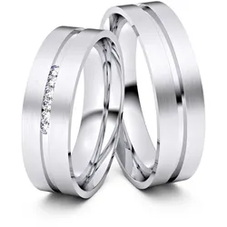 Trauringe Oberhausen 333er Weiflgold - 6835