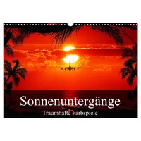 Calvendo Sonnenuntergänge Traumhafte Farbspiele (Wandkalender 2026 DIN A3 quer),