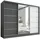 A&J MöbelLand Schiebetürenschrank AURELIA 1 200 x 215 x 59,5 cm Grau/Weiß