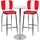 FineBuy Bartisch 60 x 60 x 105 cm Silber/Transparent